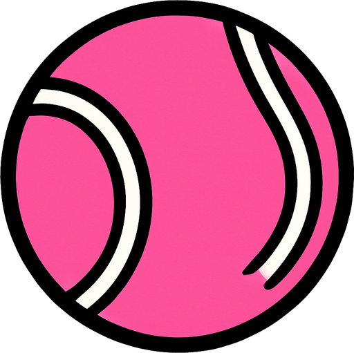 Pink tennis ball.
In-Game asset.  2d.  High contrast.  No shadows