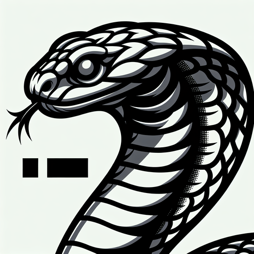 king cobra.
Single Game Texture. In-Game asset. 2d. Blank background. High contrast. No shadows.