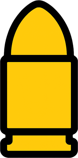 yellow bullet icon.
In-Game asset.  2d.  High contrast.  No shadows