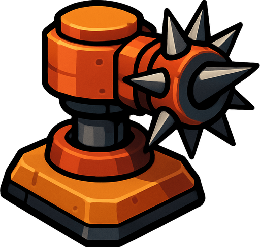 Spike turret.
In-Game asset.  2d.  High contrast.  No shadows