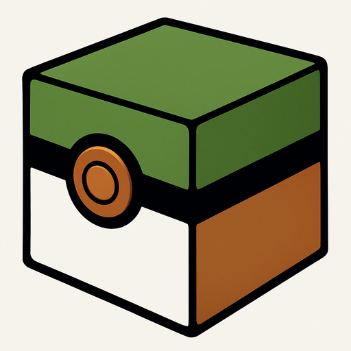 make a cube but like a pokeball and  make it for uncommon one make with green and white and bronze but do diffrently.
In-Game asset.  2d.  High contrast.  No shadows