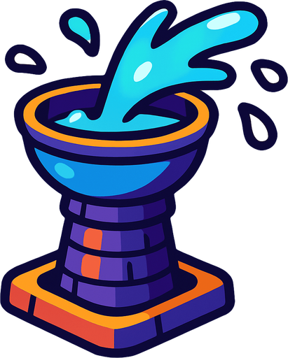 splash tower of tower defense.
In-Game asset.  2d.  High contrast.  No shadows
