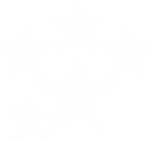 Pack of star of 5. white color.
In-Game asset.  2d.  High contrast.  No shadows