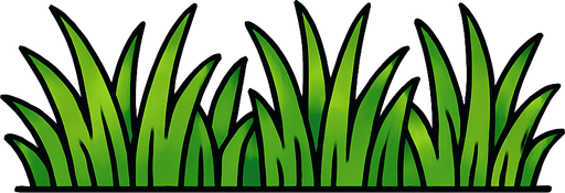 Line of grass.
In-Game asset.  2d.  High contrast.  No shadows