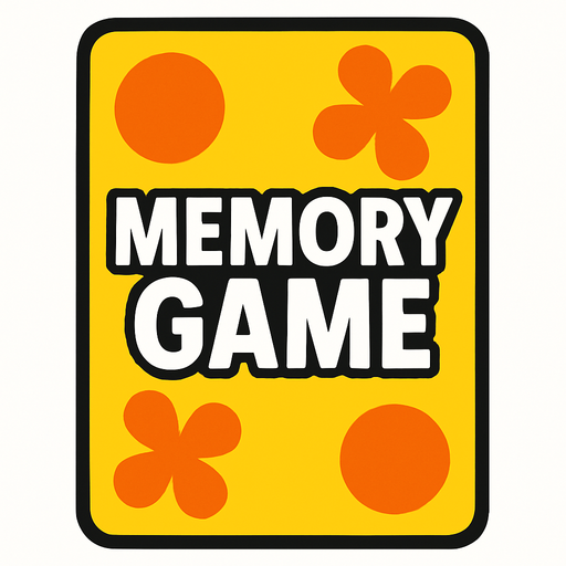 Create an image for a memory game's card's back.
In-Game asset.  2d.  High contrast.  No shadows