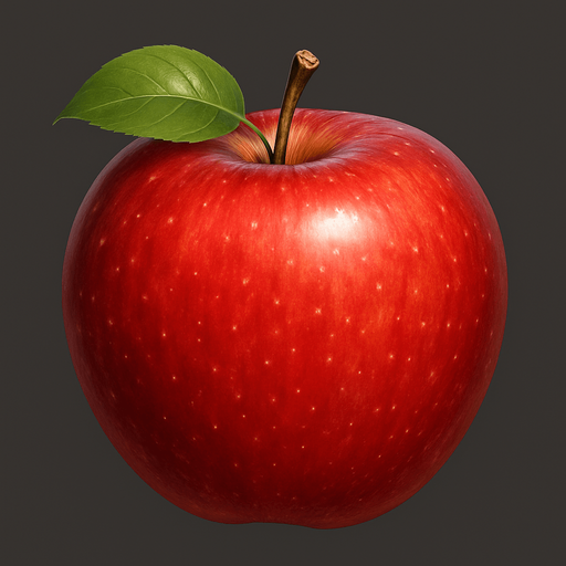 ultra realistic apple.
In-Game asset.  2d.  High contrast.  No shadows