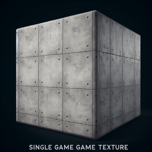 a concrete floor Single Game Texture. In-Game asset. 2d. Blank background. High contrast. No shadows.