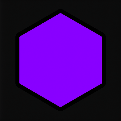 Hexagon, simple, #9900ff, shape, vector.
In-Game asset.  2d.  High contrast.  No shadows
