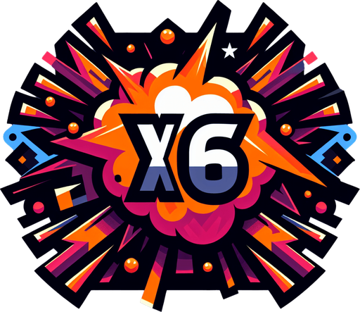 爆炸，里面有X16的字样，和前面几个图片样式一样.
Single Game Texture. In-Game asset. 2d. Blank background. High contrast. No shadows.