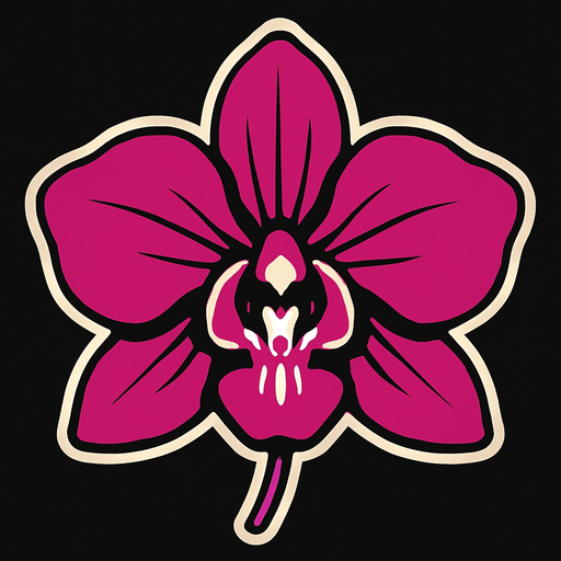 orquidea.
In-Game asset.  2d.  High contrast.  No shadows