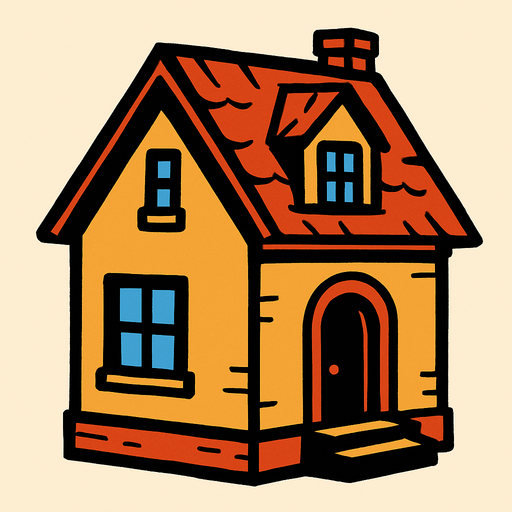 house.
In-Game asset.  2d.  High contrast.  No shadows