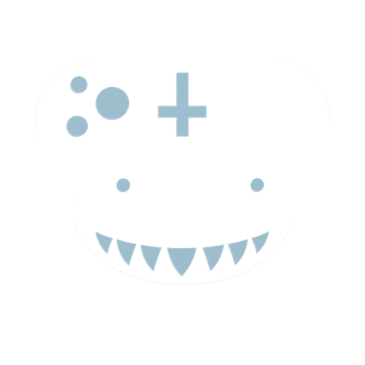 Bunun hiç birşey ni değiştirme sadece rengini koyu  mavi ve açık gri ve alnına ters haç koy ve arkaplanı olmasın