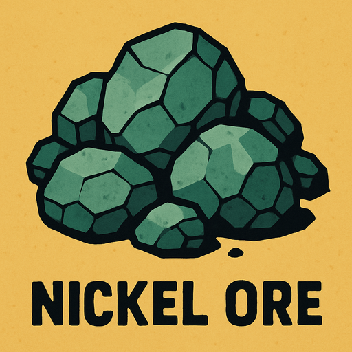 Nikel cevheri.
In-Game asset.  2d.  High contrast.  No shadows