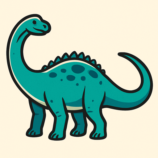 Diplodocus.
In-Game asset.  2d.  High contrast.  No shadows