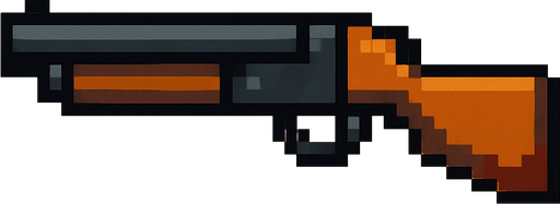 shotgun pixel and look left side.
In-Game asset.  2d.  High contrast.  No shadows