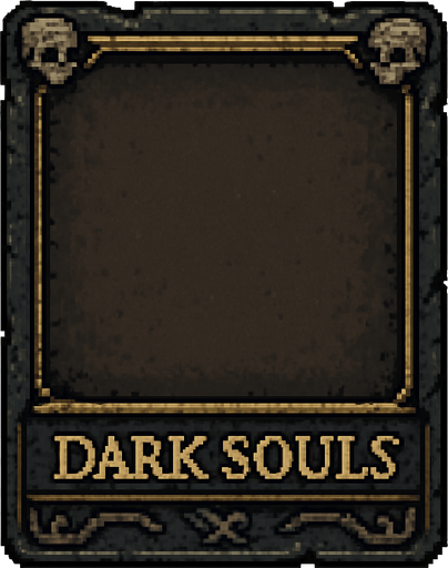 Kartları koymak için kart yeri dark souls 2d pixel art.
In-Game asset.  2d.  High contrast.  No shadows