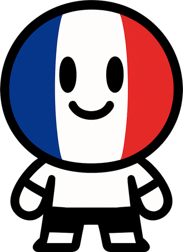 france flag ball head.
In-Game asset.  2d.  High contrast.  No shadows