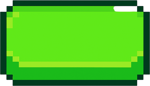 Button blank lime 2d pixilated topdown.
In-Game asset.  2d.  High contrast.  No shadows