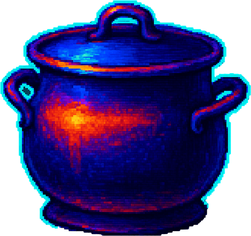 A large soup pot.