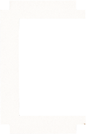 White stylized square bracket. Pixelated. 
In-Game asset.  2d.  High contrast.  No shadows