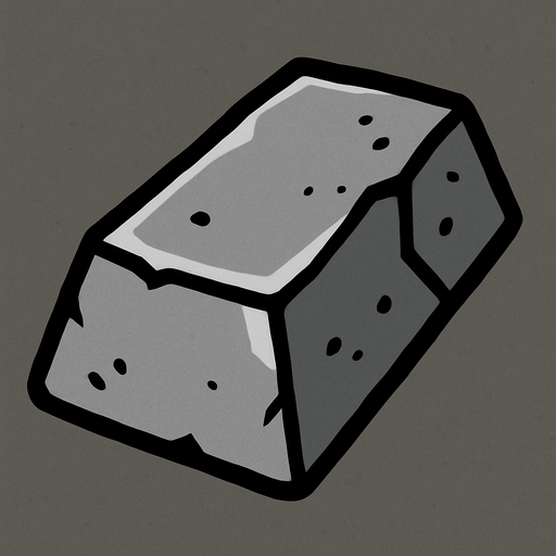 Make a 2D top down flat image of Metal.
In-Game asset.  2d.  High contrast.  No shadows
