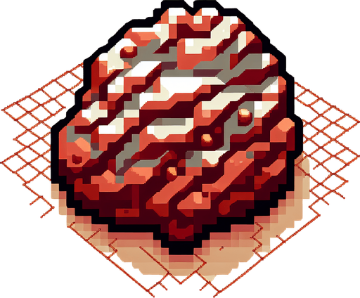 top down view of pixel art rock.
Single Game Texture.  In-Game asset.  2d.  Blank background.  High contrast.  No shadows