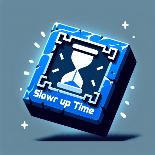 PowerUpSlow ⏳	Blue time freeze tile	Slows music briefly.
Single Game Texture.  In-Game asset.  2d.  Blank background.  High contrast.  No shadows