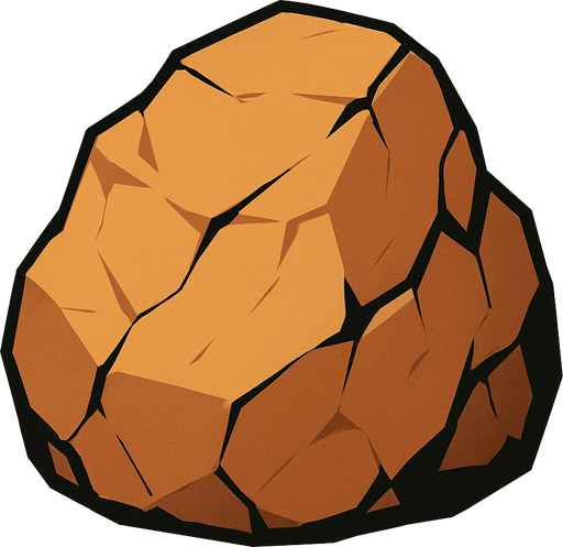 big rock.
In-Game asset.  2d.  High contrast.  No shadows