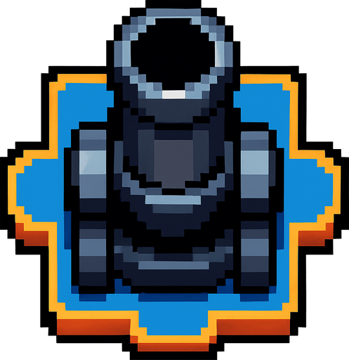 Cañon pixel vista desde arriba.
In-Game asset.  2d.  High contrast.  No shadows
