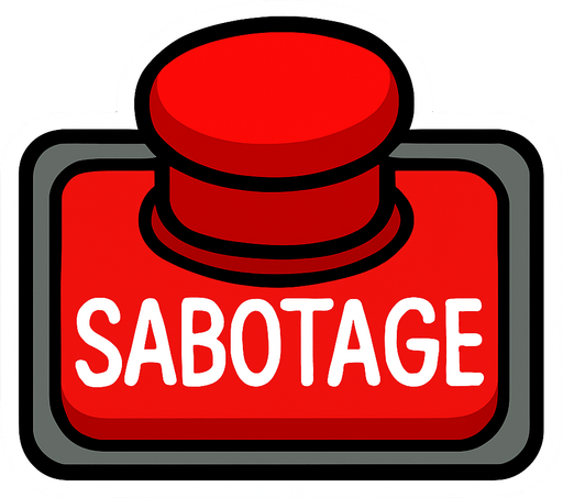 sabotageButton among us.
In-Game asset.  2d.  High contrast.  No shadows