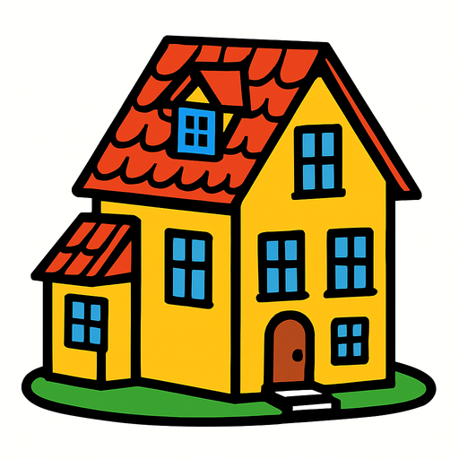 house.
In-Game asset.  2d.  High contrast.  No shadows