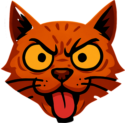 make this cat expression goes silly but angry