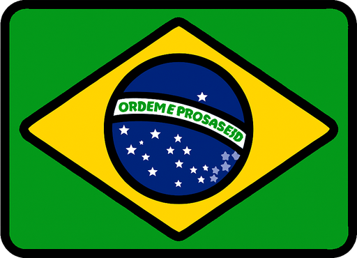 brazil flag.
In-Game asset.  2d.  High contrast.  No shadows