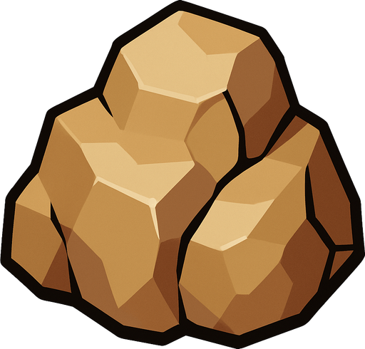 Rock.
In-Game asset.  2d.  High contrast.  No shadows
