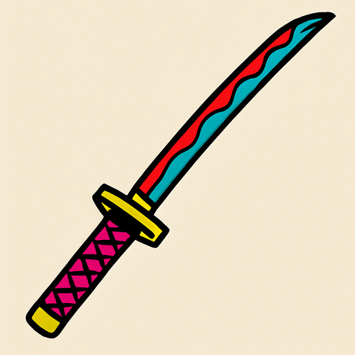 Katana.
In-Game asset.  2d.  High contrast.  No shadows