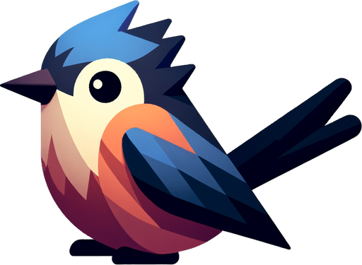 Bird.
Single Game Texture. In-Game asset. 2d. Blank background. High contrast. No shadows.