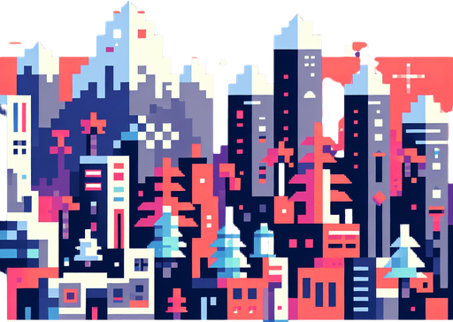 8-bit pixelated minimal stylized background for a simple hypercasual game.
Single Game Texture. In-Game asset. 2d. Blank background. High contrast. No shadows.