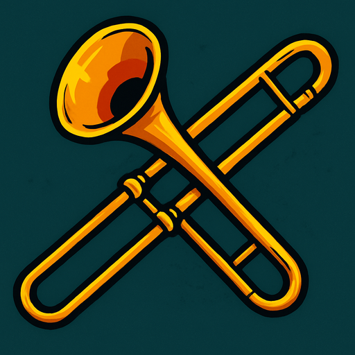 make a 2d trambone image.
In-Game asset.  2d.  High contrast