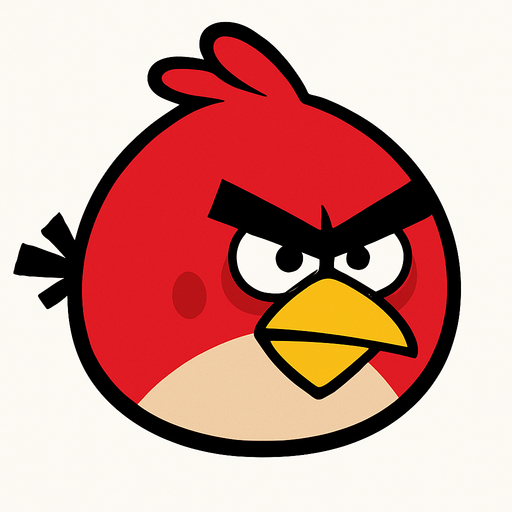angry bird.
In-Game asset.  2d.  High contrast.  No shadows