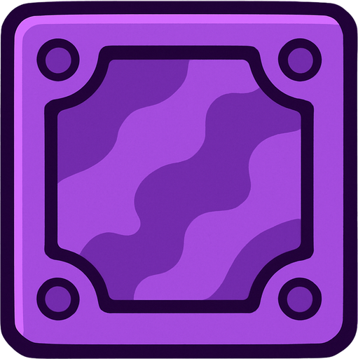 Purple Block.
In-Game asset.  2d.  High contrast.  No shadows