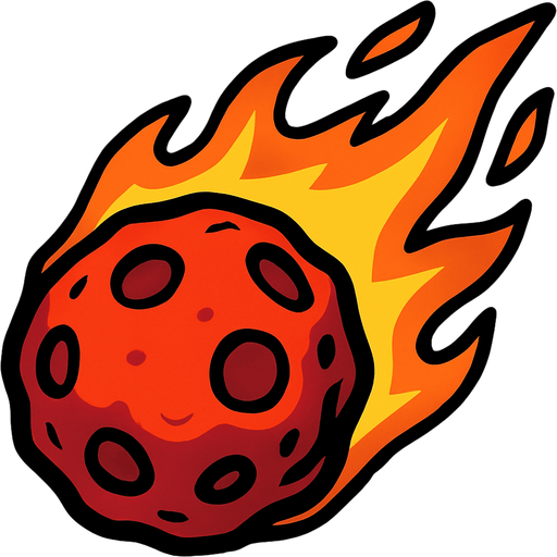 meteor.
In-Game asset.  2d.  High contrast.  No shadows