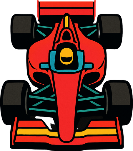 havadan kuşbakışı gözüken bir formula aracı çiz.
In-Game asset.  2d.  High contrast.  No shadows