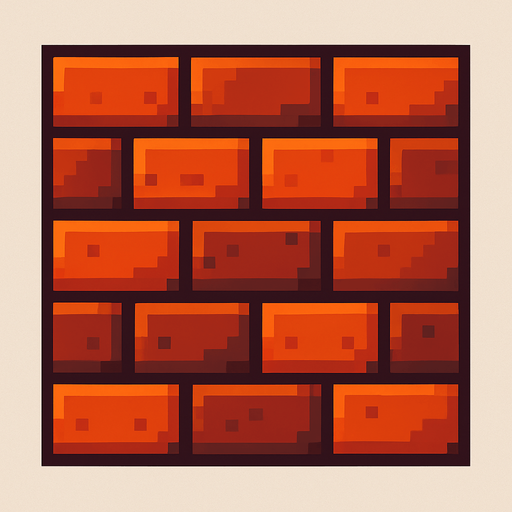 pixel art wall.
In-Game asset.  2d.  High contrast.  No shadows