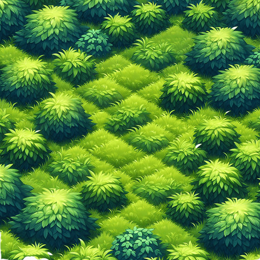 overview of a grass field.
Single Game Texture.  In-Game asset.  2d.  Blank background.  High contrast.  No shadows