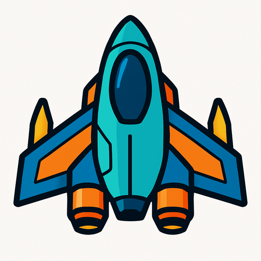 Uzay gemisi.
In-Game asset.  2d.  High contrast.  No shadows