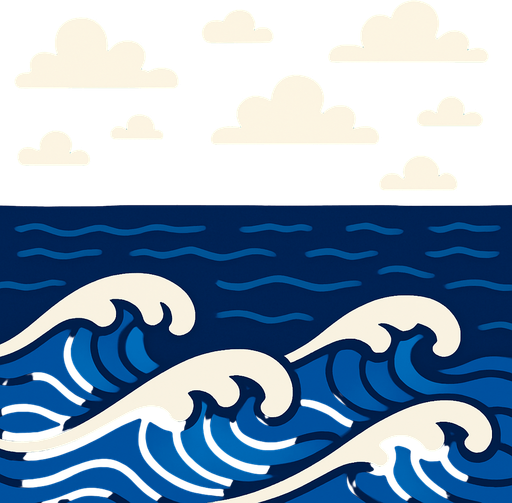 deniz arka plan.
In-Game asset.  2d.  High contrast.  No shadows