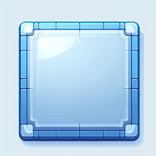 Blue-Tinted Tile: A clean and sleek tile design, consisting of a perfect square with a soft blue surface. A barely noticeable, thin blue border defines the edges, maintaining a smooth and minimal aesthetic. The tile is blank and pristine, embodying futuristic simplicity..
Single Game Texture. In-Game asset. 2d. Blank background. High contrast. No shadows.