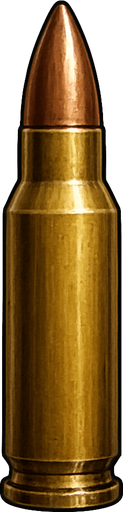 create ultra realastic bullet.
In-Game asset.  2d.  High contrast.  No shadows