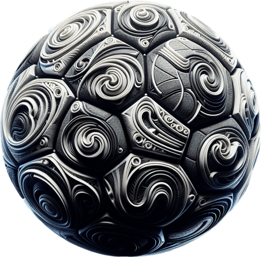 foot ball.
Single Game Texture. In-Game asset. 2d. Blank background. High contrast. No shadows.