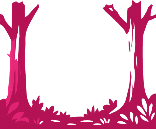 Fond d'écran forêt ROSE.
In-Game asset.  2d.  High contrast.  No shadows